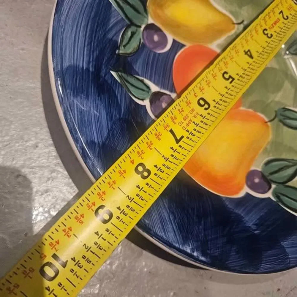 Tabletops Unlimited Casa Leina Hand Painted Fruit Plate